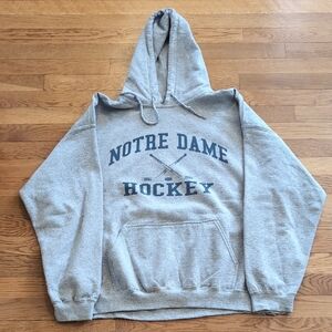 Notre Dame Hockey Gray Crewneck Hoodie